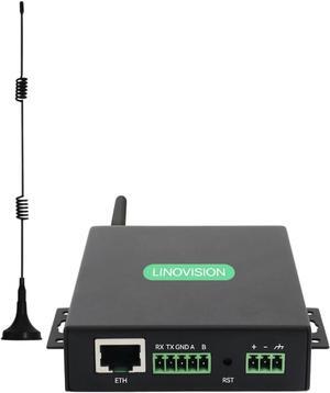 LINOVISION Industrial 4G LTE Cellular Router with Virtual SIM, eSIM Router Supports RS232/RS485, MQTT Protocol, Global Coverage, Compatible to Verizon, AT&T and T-Mobile