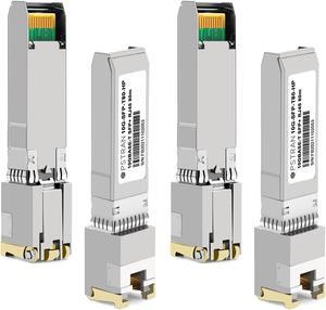 10GBASE-T SFP+ RJ45 Copper Transceiver Module Compatible with HPE Aruba ProCurve JL563B 10G SFP+ 80m Cat6a/7 4 Pack