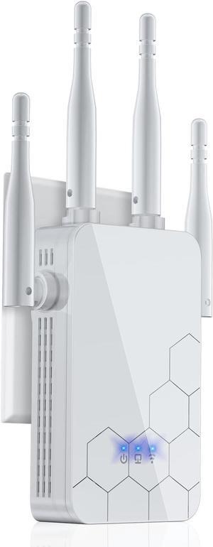 2025 Newest WiFi Extender Internet Booster, 10000 Sq.ft Long Range Repeater Wireless Routers Amplifier, Mesh Wi-Fi 80% Faster | Broader Than Ever, Support More Network Devices at Home, 1-Tap Setup
