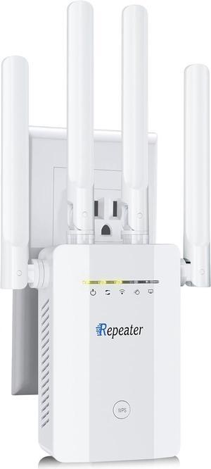 2025 WiFi Extender Signal Booster, up to 15k+sq. ft and 78+ Devices, Internet Booster for Home, Wireless Internet Repeater and Signal Amplifier Ethernet Port, 8X Faster Access Point