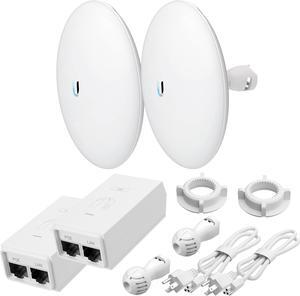 Wireless Bridge NBE-5AC-GEN2 Pre-Configured Bundle of 2, Ubiquiti NanoBeam Point to Point Wi-Fi Bridge Outdoor, Plug and Play 450+ Mbps, 5 GHz, 10+ km Link Range