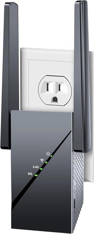 WiFi 6 Extender, up to 15k+sq.ft and 99 Device, 2400Mbps High-Speed Internet Repeater, 15X Faster Signal Booster, 2025 Wireless Amplifier with Gigabit Ethernet Port, Mesh WiFi, Easy Setup