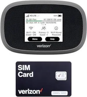 Verizon Jetpack Inseego WiFi 4G LTE MiFi 8800L | LTE Cat18 LTE Up to 1 Gbps | EVDO-LINK Bundle for Mobile Hotspot | Verizon sim Card Included (Need to Buy Your own Data Plan)