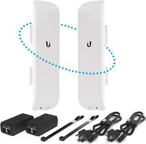 Wireless Bridge NSM5 Pre-Configured Bundle of 2, Ubiquiti airMAX NanoStation M5 Point to Point Wi-Fi Bridge Outdoor, Plug and Play 150+ Mbps, 5 GHz, 15+ km Link Range