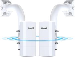 Wireless Bridge,2.4G Point to Point Outdoor WiFi Bridge with 3281ft Working Distance,24V POE Power Supply, IP65 Waterproof Internet Bridge,2-Pack