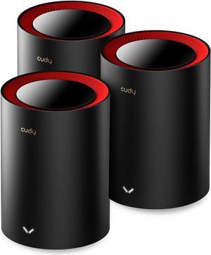 Cudy AX3000 Wi-Fi 6 2.5G Mesh System(M3000) - Covers up to 7000 Sq.Ft., Replaces Wireless Router and Extender, Supports Ethernet Backhaul (3-Pack)