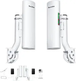 Point to Point Starlink Internet Wireless Long Range Transmission with Bracket Mount for Starlink Gen 3 Router, Starlink WiFi Extender, 5.8GHz 3KM 1000Mbps with 18dBi High Gain Antenna, 2 Pack