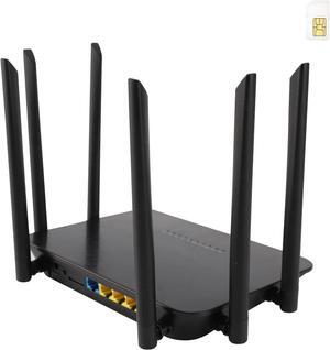 Dual Band 4G LTE Router with SIM Card Slot Unlocked Modem, 1200Mbps Mobile Hotspot Support AT&T and T-Mobile, 6-Antenna Wireless Wi-Fi Router