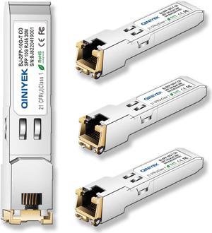 [4 Pack]1.25/2.5/5/10G SFP+ to RJ45 Transceiver, Copper SFP+ Module, Cat.6a/7, up to 30m, for Cisco SFP-10G-T-S, MikroTik S+RJ10, Ubiquiti UF-RJ45-10G, Netgear AXM765, Netgear, TP-Link, Fortinet