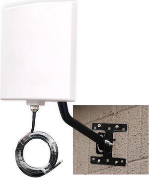 Long Range WiFi Antennas Outdoor Full Kit 2.4GHz 5GHz External Panel Directional WiFi Antenna Extender for WiFi Router/Wireless Camera/WiFi Access Point, 5meter Cable, RP-SMA, SMA, Mounting Pole