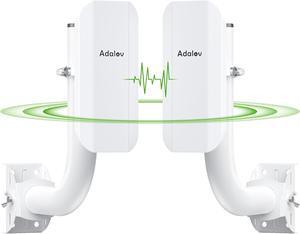 Gigabit Wireless Bridge Support VLAN with 2 Bracket Mounts, 5KM 5.8G Point to Point Outdoor CPE, Adalov CPE362 Long Range WiFi Bridges for PtP/PtMP with High Gain Antenna, Plug and Play, 48V POE