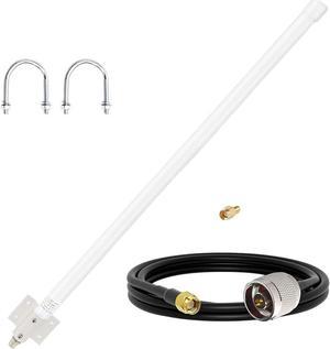 Outdoor WiFi Omni Directional Antenna, Dual Band 2.4GHz 5GHz 12dBi High Gain Long Range WiFi Antenna for Wireless Access Point/Wi-Fi Camera/Wireless Router, RP-SMA,SMA Male