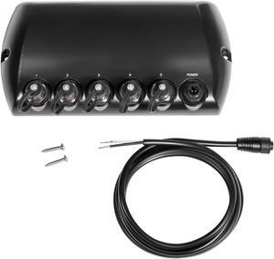 408450-1 5 Port Ethernet Switch, Replacement for Humminbird AS ETH 5PXG Network Switch Hub Waterproof for All Helix 7/8/9/10/12/15, G4N, G3N, G2N, APEX, SOLIX, Onix, ION Models, Black