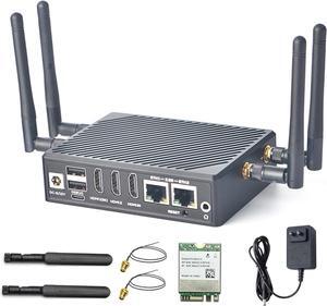 NanoPC-T6 Computer Mini WiFi Router, Office Home Smart IoT Gateway, Wireless Dual Band Router, Rockchip RK3588 CPU 6Tops NPU, 2X 2.5Gbe Ethernet Port, Support M.2 NVMe SSD Module (4+32GB Bundle)