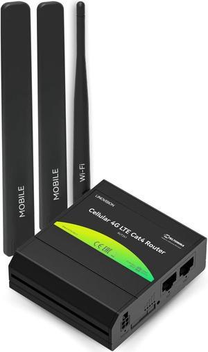 LINOVISION Industrial Teltonika 4G Cellular Router RUT241, Automatic Failover, Advanced VPN, Certified by Verizon/AT&T/T-Mobile, Industrial 4G Modem for North America