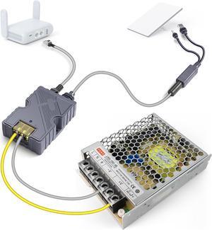 XLTTYWL Starlink Mini Poe, 150W GigE Passive & ESD Protection 12V Mini Starlink Adapter Splitter&AC 180-260V to 48V/3A Power Supply for Mini Starlink Dishy