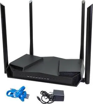 WayPonDEV Banana Pi WiFi 6 OpenWRT Router Board, Dual Band Wireless Internet Router, 802.11ax ac WiFi 6 Gigabit VPN Router, Integrated 5GE Phy and RGMII, Support WPA,WPA2,WPA3 (Black Case Bundle)