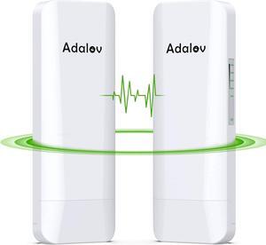 Gigabit Wireless Bridges for Network Extend/Surveillance, 5KM Long Range Point to Point WiFi Bridge with 1Gbps LAN, High-Gain Antenna Outdoor CPE for Barn, Shop, Farm, Security Camera, Starlink