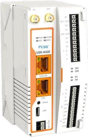 USR-M300 High Performance Edge Computing Industrial IoT Gateway Protocol Conversion NodeRED Development Gateway Expander IO (Ethernet Version)