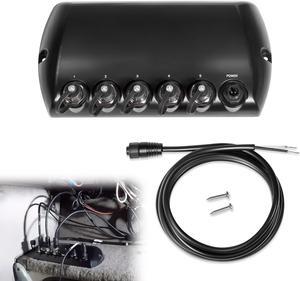 408450-1 5 Port Ethernet Switch, Black - Replace for Humminbird AS ETH 5PXG Marine Network Switch - Fit for APEX, SOLIX, Onix, ION, for Helix G4N, G3N - Also for Helix 7, 8, 9, 10, 12 & 15