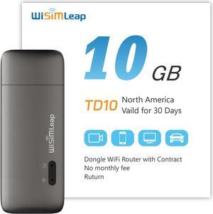Mobile Hotspot Device for Global Travel 4G Pocket Router WiFi Dongle Car Hotspot WiFi Laptop Hotspot No Roaming Charges No Physical Card No Contracts 150 Countries 10GB for North America