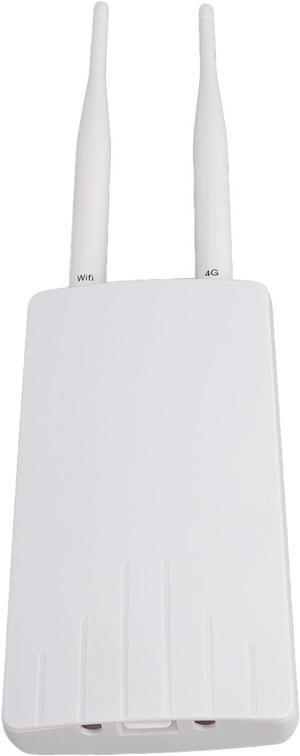 Outdoor 4G LTE POE Router SIM Card Slot - Connects Up to 10 Devices, 300Mbps Unlocked Modem - European Compatible, 2 Antennas for Extended Range (US Plug)