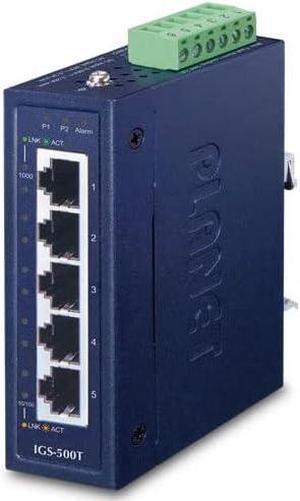 IGS-500T Compact Industrial 5-Port 10/100/1000T Gigabit Ethernet Switch