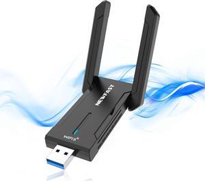 AXE5400 USB WiFi 6 Adapter for Desktop PC Tri-Band Wireless Network Adapter for Desktop, 6GHz/5GHz/2.4GHz Wireless Network Transceiver USB3.0 WiFi Dongle for Windows 11/10 (NF-U353)