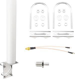 BOOBRIE 5G 4G LTE Antenna High Gain 600-6000Mhz Omni-Directional Outdoor Antenna 10dBi SMA Male B-LMR200 Cable 16.4ft with SMA to TS9 Adapter and RG316 Cable for AT&T,Verizon,T-Mobile