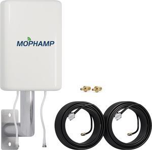4G/5G MIMO LTE Antenna Dual-Polarized 680-3800MHz Twin 32.8ft Cable Compatible with Routers, Modems, Hotspots, Gateways with SMA/TS9 Connectors | Compatible with AT&T, Verizon, T-Mobile