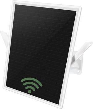 Rechargeble Solar WiFi Repeater, Outdoor Waterproof Extender Signal Booster, Extends Coverage Up to 500ft, Wireless Repeater with LAN Port, Compatible with 2.4G WiFi Routers, 300Mbps,