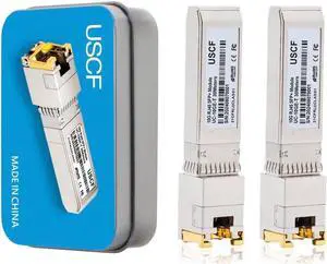 10G SFP+ to RJ45 Module - 10 Gigabit Ethernet Copper Transceiver, 10GBASE-T, Up to 30m, Compatible with Cisco, Ubiquiti, Mikrotik, and More, High-Speed SFP+ to Ethernet Adapter (2)