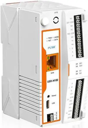 Industrial Remote IO Edge Computing IOT Gateway Ethernet Network MQTT/SSL Modbus RTU to TCP Modular IO Gateway Can Extend IO USR-M100-ETH