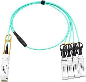 40G QSFP+ to 4 x 10G SFP+ Active Optical Breakout Cable Compatible with Fortinet FG-TRAN-QSFP-4XSFP-5 5m (16ft)