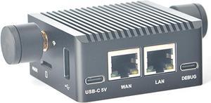 Nanopi R2S Plus Wireless Mini WiFi Router OpenWRT, Portable Smart Home Office Gateway, Rockchip RK3328 Soc DDR4 1GB RAM 32GB eMMC, Onboard Dual Gbps Ethernet M.2 WiFi Module Support Debian Ubuntu