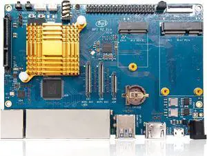 Banana Pi R2 Pro Smart WiFi Router Quad-core Cortex-A55 2GHz Dual Band Wireless Router Rockchip RK3568 with 2GB LPDDR4 +16GB eMMC Storage Support OpenWRT for NAS VPN Server