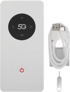 5G Mobile Hotspot for Travel, Pocket 5G, Mini Smart 5G and 4G Router, Nano SIM Slot 2.77Gbps DL 1.25Gbps UL, Supports 16 Connected Devices with USB Cable Pin