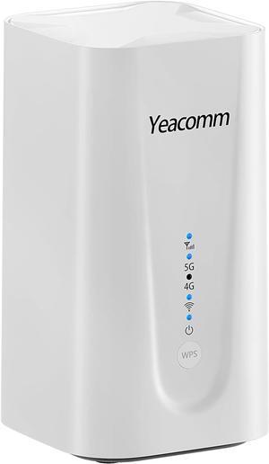5G NR SA NSA CPE Router,WiFi 6 Modem Router with Sim Card Slot,Wireless 5G Cellular Router up to 3.47Gbps,Qualcomm SDX62,4 x 4 MIMO,Band Lock,VPN,Global Version