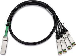 Compatible with Fortinet FN-CABLE-QSFP28-4SFP28-1 100G QSFP28 to 4xSFP28 1m Breakout Twinax Direct Attach Cable DAC
