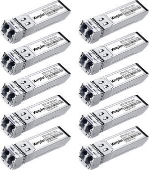 10GBASE-LR SFP+ Module, 10G 1310nm Single Mode SFP LC Fiber Optic Transceiver, SFP+ Up to 10km Range, Compatible with Cisco SFP, Meraki, Ubiquiti, Mikrotik, Fortinet, TP-Link10 Pack