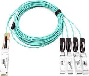 100G QSFP28 to 4x25G SFP28 Active Optical Breakout Cable Compatible with Juniper JNP-100G-AOCBO-20M 20m (66ft)