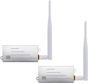 WiFi HALOW Wireless Bridge Point-to-Point Long Range with 20DBi High-Gain Antenna,2.4G WiFi Bridge Repeater Supports 3KM Outdoor Transmission Distance, Air Ethernet Cable, IEEE 802.11ah