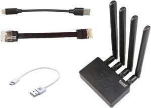 MR5210C 5G to 2.5G Ethernet(RJ45) Expansion Board Adapter, M.2 USB3.0-C,CNC Case Metal RM520 PCIE Ethernet AdapterWithout 5G no Technical Support (MR5210C-ANT C NO 5G)
