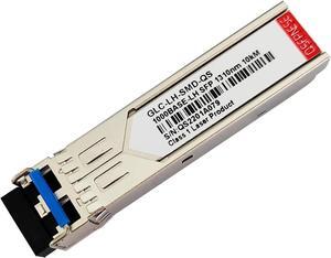 1.25G SFP 1000BASE-LX Transceiver, 1310nm SMF Module, up to 10KM/20KM, Compatible with Cisco GLC-LH-SMD, Meraki, D-Link, Supermicro, Fortinet, Ubiquiti, Netgear, Mikrotik,10pack