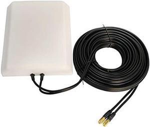 WiFi Wireless Panel Antenna,4G LTE Modem/Cellular,698 to 2700MHz High Gain 2x14dbi for Verizon AT&T T-Mobile Sprint Router Signal Booster Cellular Amplifier