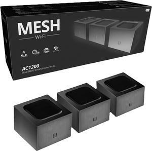 Mesh Routers Excellence: Mesh WiFi System - AC1200, Covers up to 5000 sq.ft, Gigabit Dual-Band, Ideal for 40 Devices, Replaces Wireless Router and WiFi Extender-3-Pack