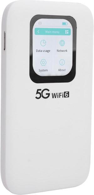 5G Wi Fi Mobile Hotspot, Portable Wi Fi 6 Router for Travel Supports up to 16 Devices, 2.01in Touch Screen, with Nano SIM Card Slot, IP67 Waterproof, 7100mAh Rechargeable Battery