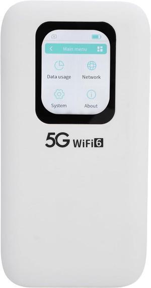 5G Router with Nano Sim Card Slot,5G Modem Device for Travel Connects Up to 16 Devices with 2.01in Touch Screen Mobile Hotspot Router