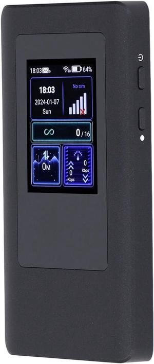 Mobile Hotspot,5G 2.4GHz 5.8GHz WiFi6 Router with Nano SIM Card Slot,Mobile Router with LCD Screen