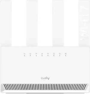 Cudy Dual Band BE3600 Wi-Fi 7 Router WR3600E 4 Gigabit Ports, 2.0 GHz Quad Core, 4 Antennas VPN Clients & Server, Cudy APP, Cloud Control